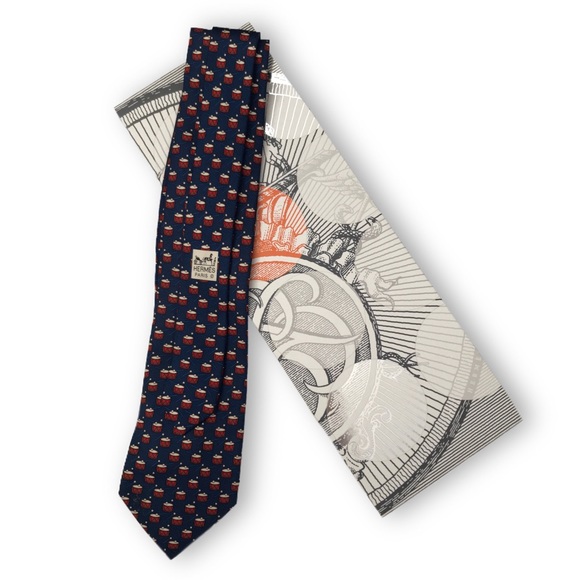 HERMÈS • Drums Business Tie Hermès Tie Box - Picture 8 of 8